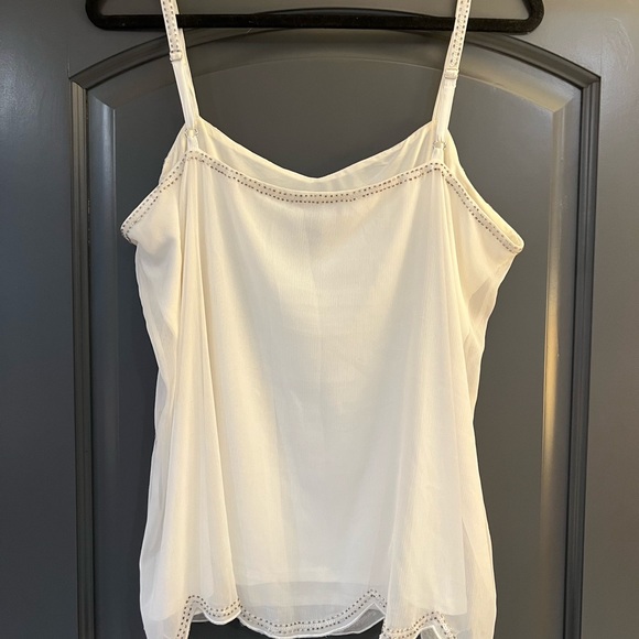 White House Black Market beaded camisole. Size XL. - Picture 2 of 6